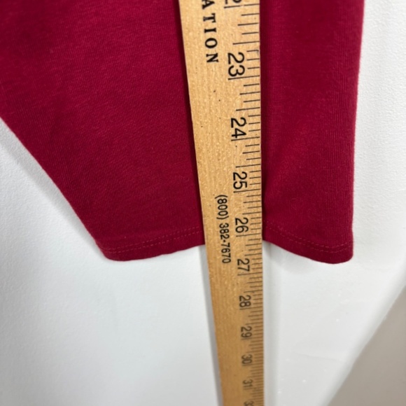 Universal Standard Tesino Midi Dress 32 Long Sleeve Stretch Jersey V Neck Red - Picture 11 of 13